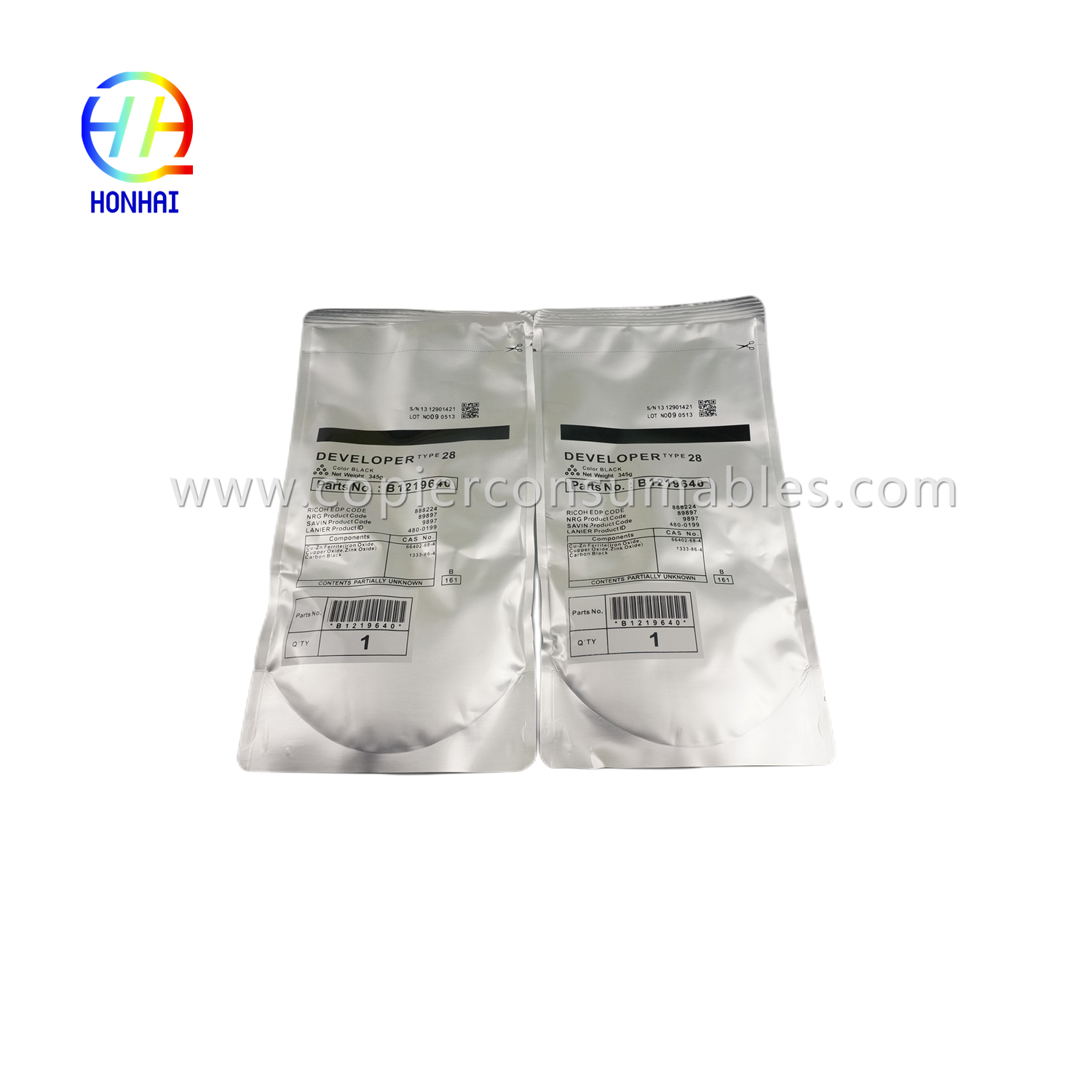 জেনুইন Ricoh2015 2016 2018 2018D 2020 2020D 3025 3025P 3025SP 3025SPF 3025SPI 3030P 3030SP (B1219640) এর জন্য কালো বিকাশকারী (1219640)