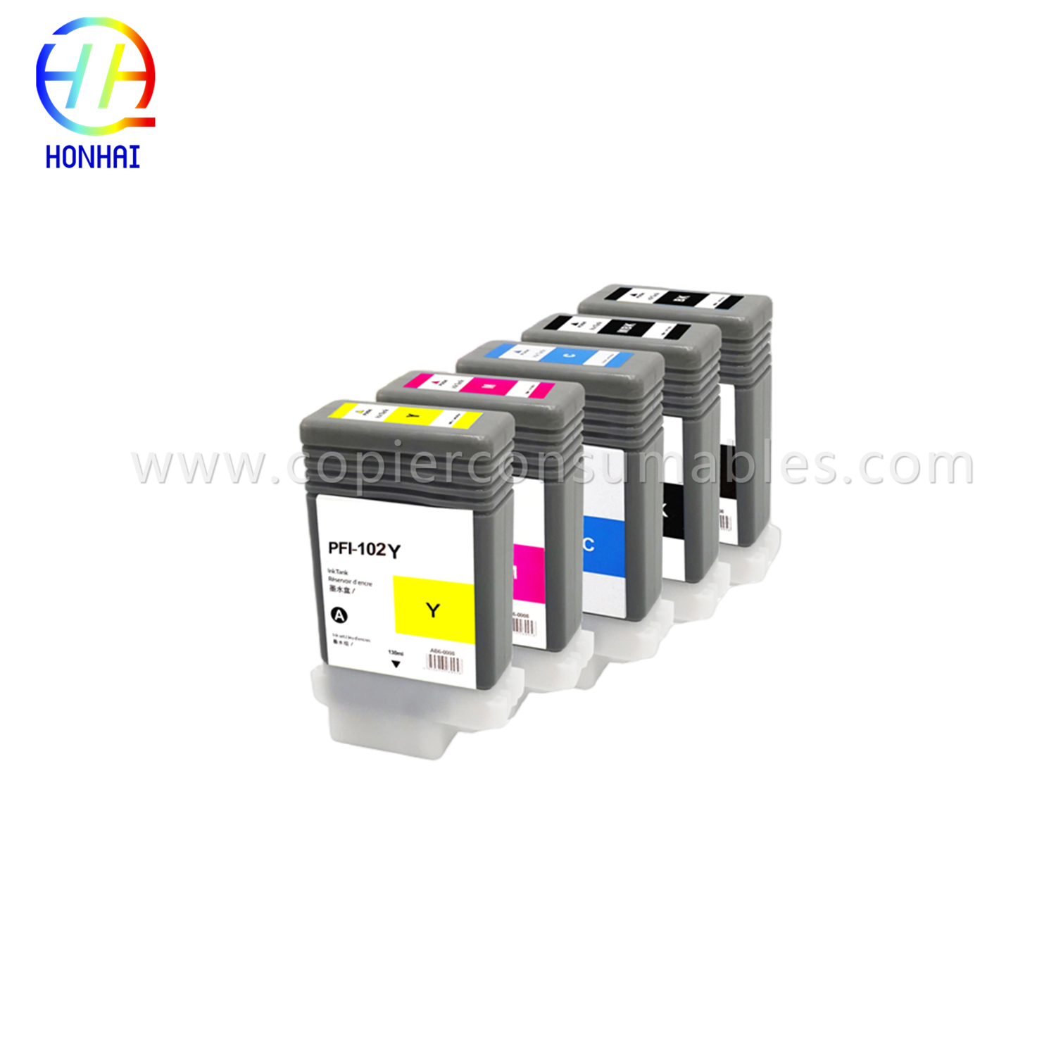 Ink Cartridge para sa Canon imagePROGRAF IPF500 IPF510 IPF600 IPF605 IPF610 IPF650 IPF655 IPF700 IPF710 IPF720 IPF750 IPF755 IPF760 IPF76 (130ml PFI-102 08AA95B30)