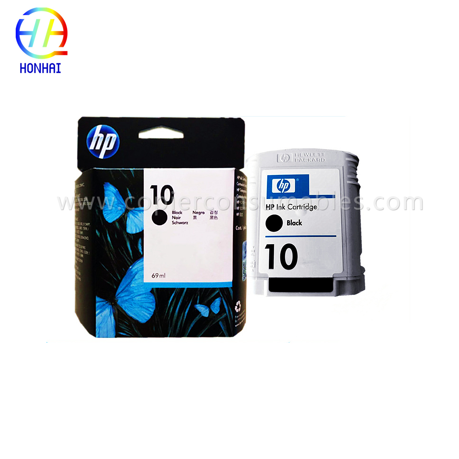 HP 800 500 815 820 9110 9120 9130 (C4844A 10) အတွက် Ink Cartridge (၂) လုံး၊