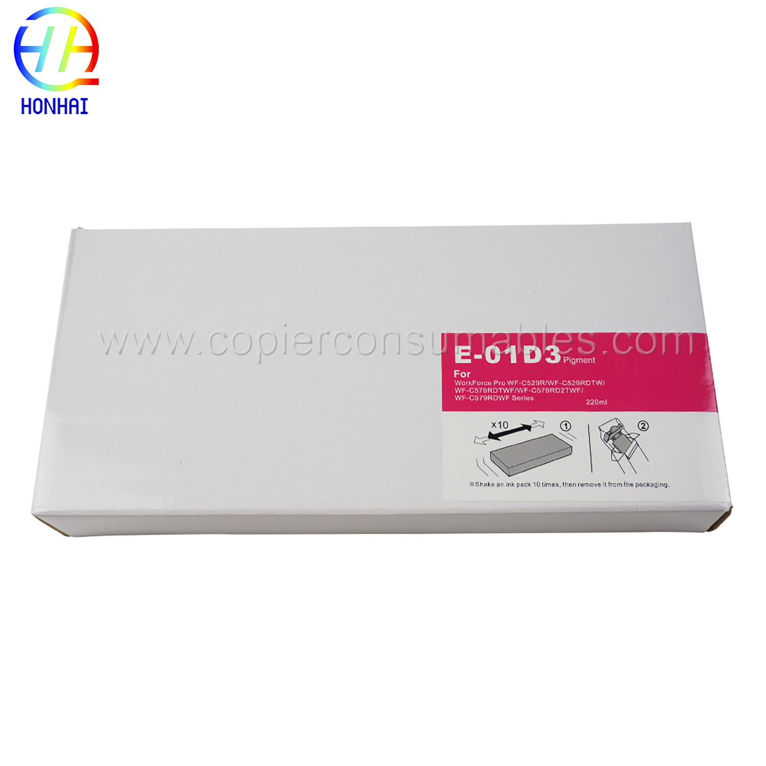 Bolsa de tinta para Epson WorkForce Pro WF-C529RWF-C529RDTWWF-C579RDTWFWF-C579RD2TWFWF-C579RDWF Series T01D3 (M) 220 ml (4) 拷贝
