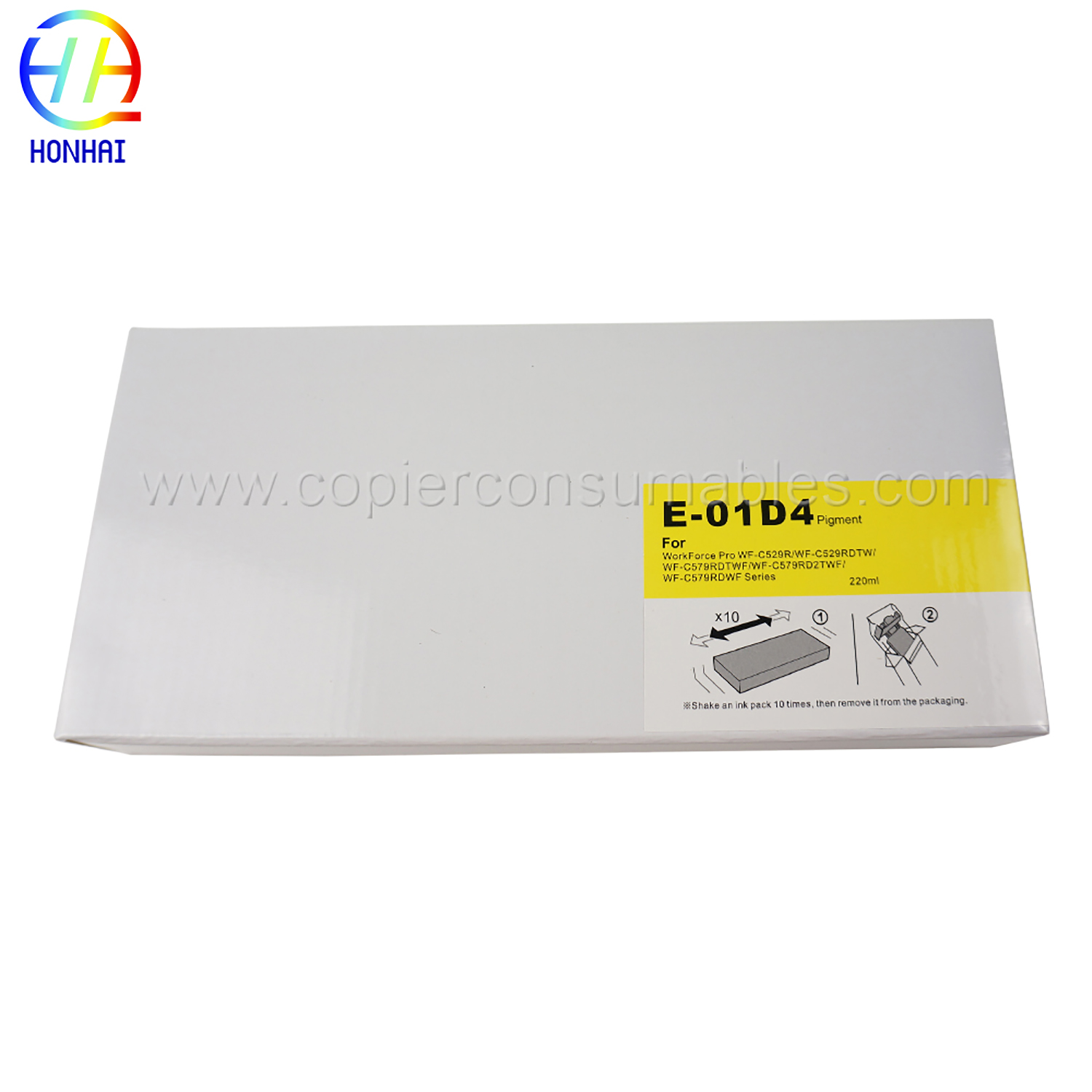 Bolsa de tinta para Epson WorkForce Pro WF-C529RWF-C529RDTWWF-C579RDTWFWF-C579RD2TWFWF-C579RDWF Series T01D4 (Y) 220 ml (5) 拷贝