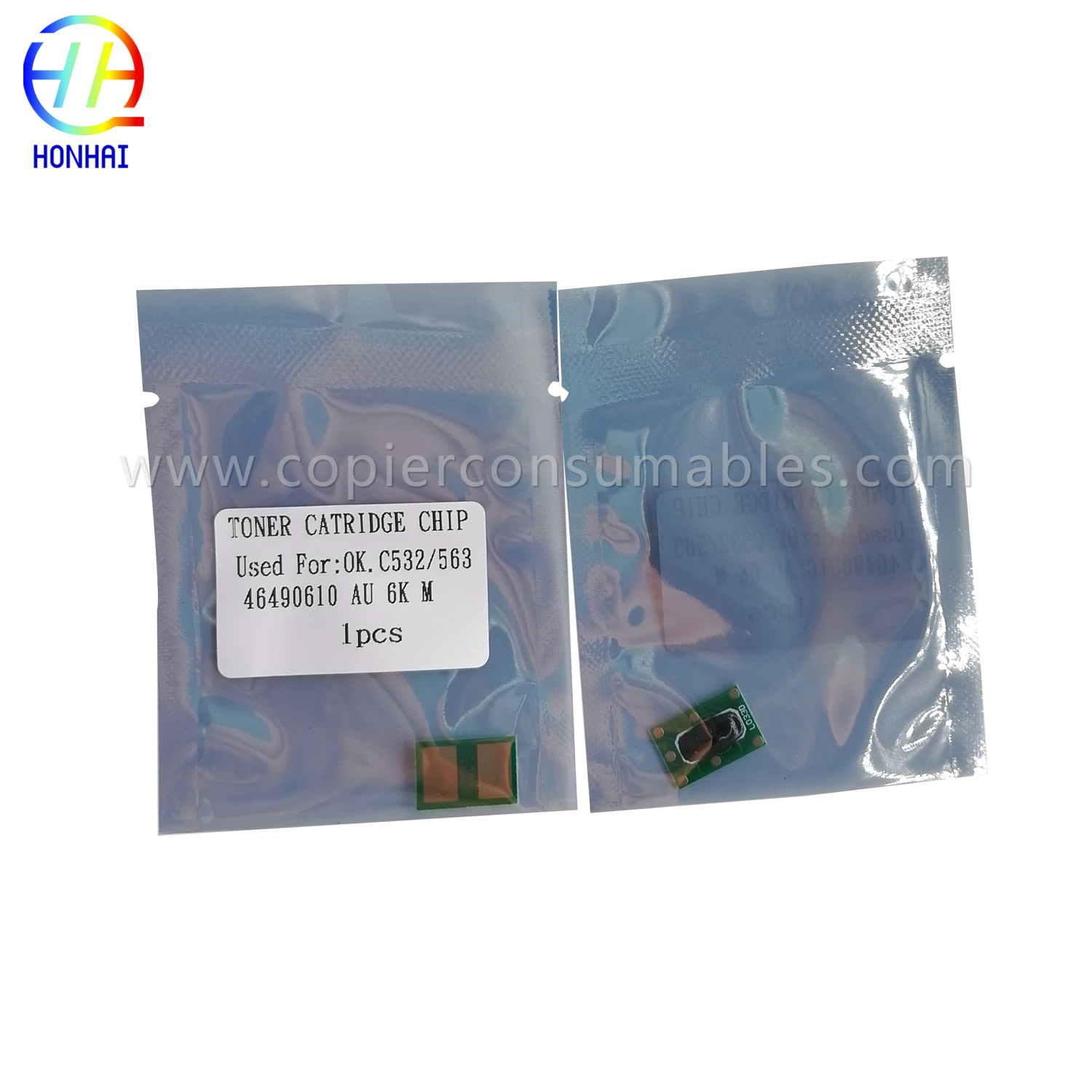 Toner Cartridge Chip pikeun OKI C532DN MC573DN 6K 46490610 46490611 46490609 46490612(1) 拷贝