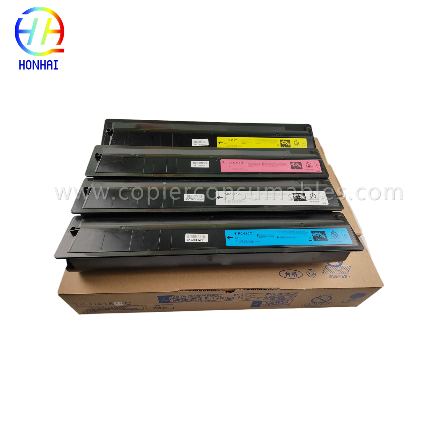 Toshiba TF-C415UK TF-C415UC TF-C415UC TF-C415UM TF-C415UY 2515AC 3015AC၊ 3515AC၊ 4515AC နှင့် 5015AC အတွက် Toner Cartridge (၃) ခု၊