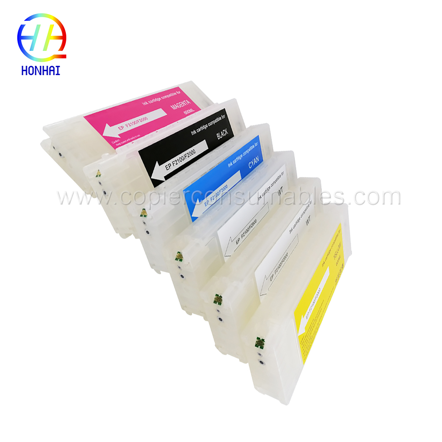 Empty Refillable Ink Cartridge  for Epson 6pcsSet F2000 F2100 700ML（4） 拷贝