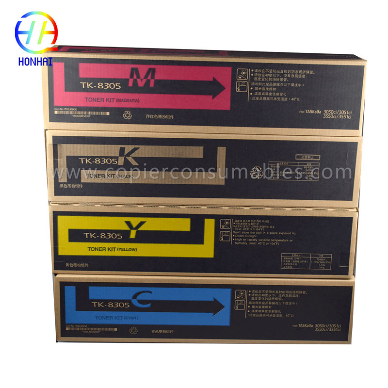 Tau tshaj Dub Toner Cartridge rau Kyocera TASKalfa 3050ci 3550ci TK-8305