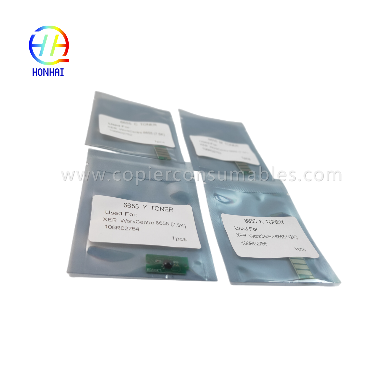 Toner Chip (set) for Xerox 106R02755 106R02752 106R02753 106R02754  WorkCentre 6655 WC6655 (1)_副本