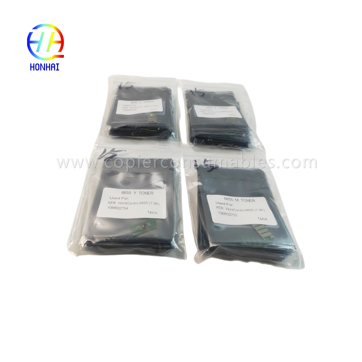 Toner Chip (set) for Xerox 106R02755 106R02752 106R02753 106R02754  WorkCentre 6655 WC6655 (2)_副本