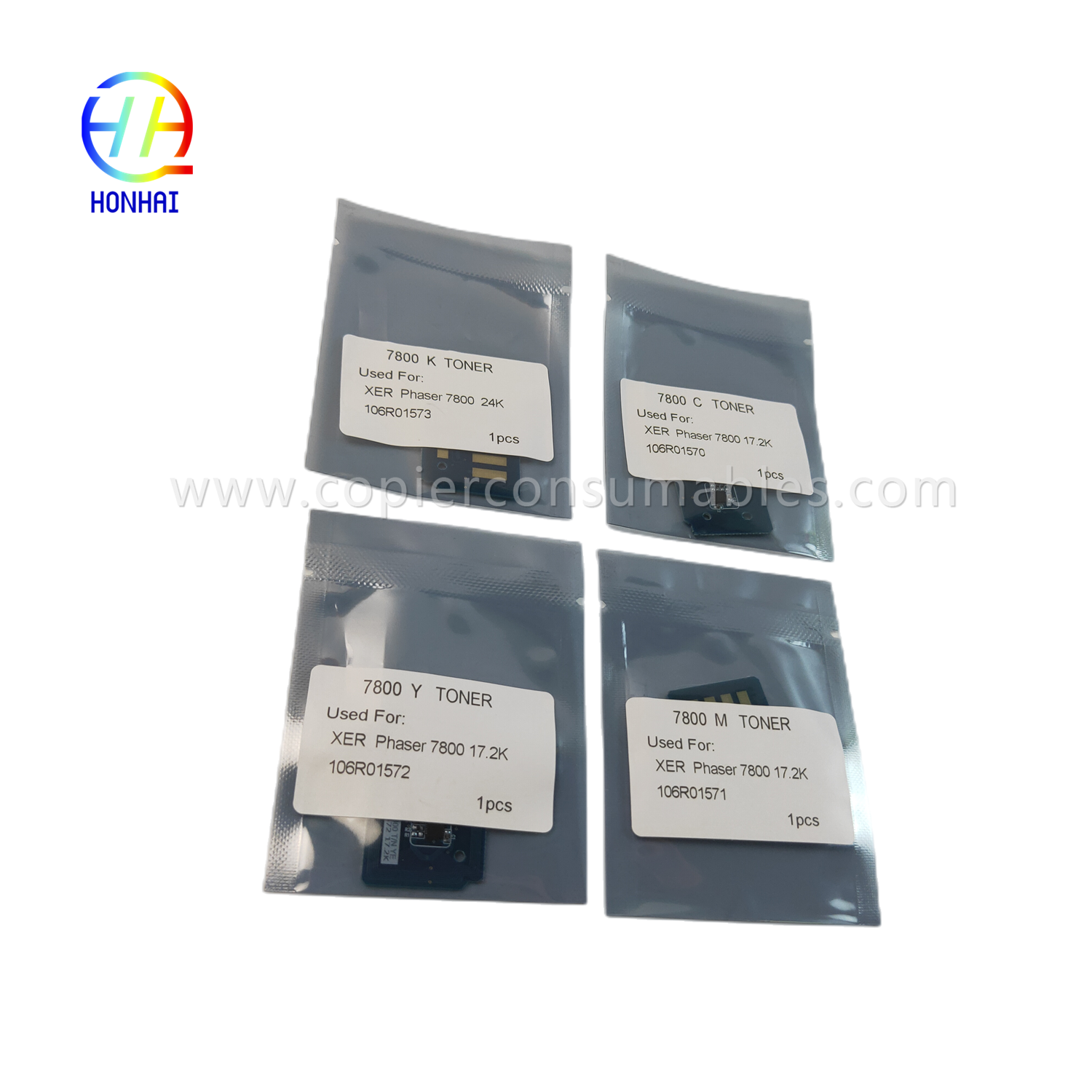 Toner Chip (set) for Xerox Phaser 7800 106R01573 106R01570 106R01571 106R01572 Chip (4)